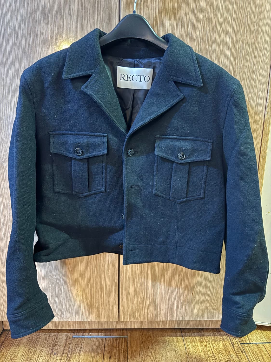 렉토 밀리터리 울 크롭 자켓 M 상품이미지2