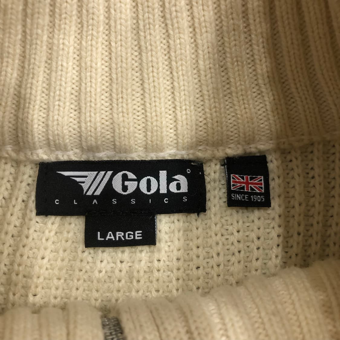골라 Gola 백로고 니트 집업 자켓 상품이미지5