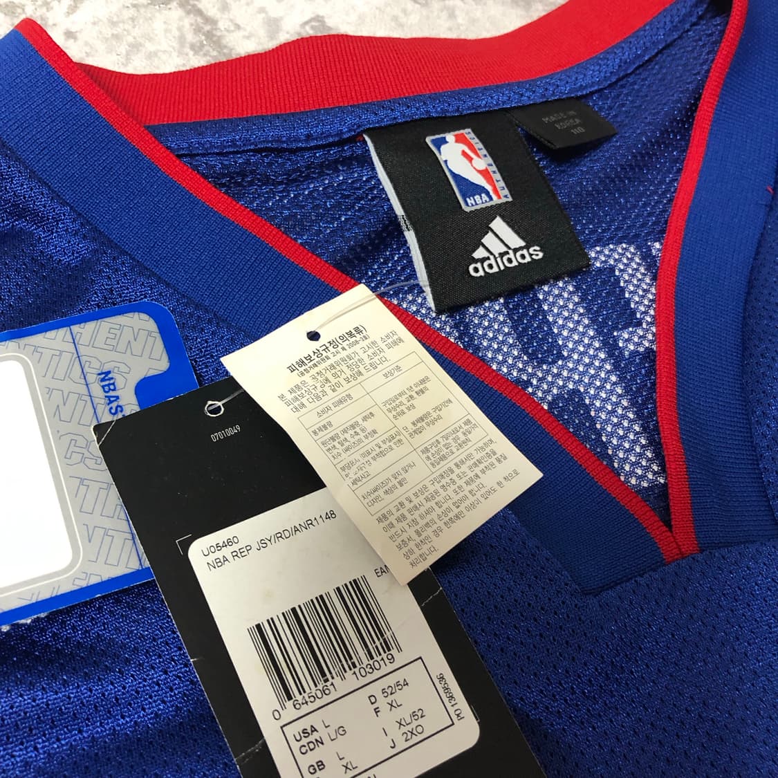 NBA 농구져지 새상품 디트로이트 아디다스 유니폼 상품이미지3