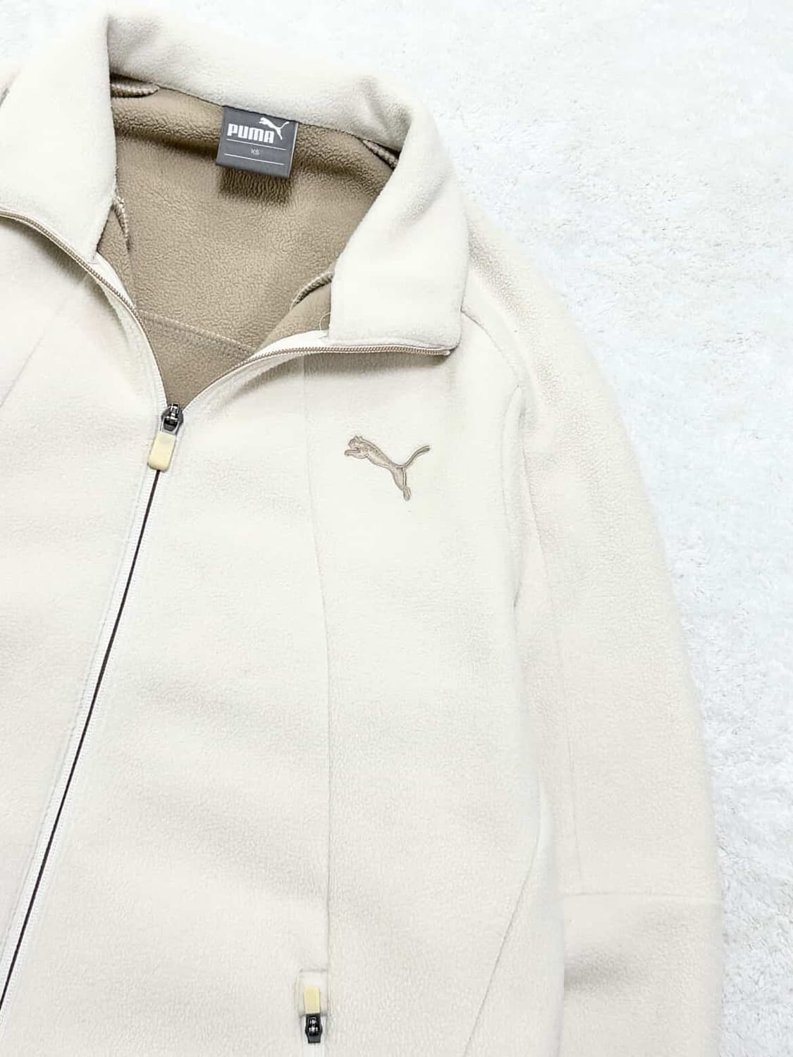 퓨마 모카로고 크림 플리스집업 상품이미지7