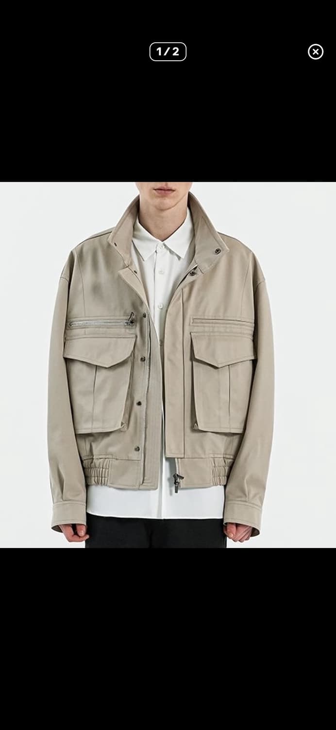 LMOOD 베이지 자켓 블루종 상품이미지2