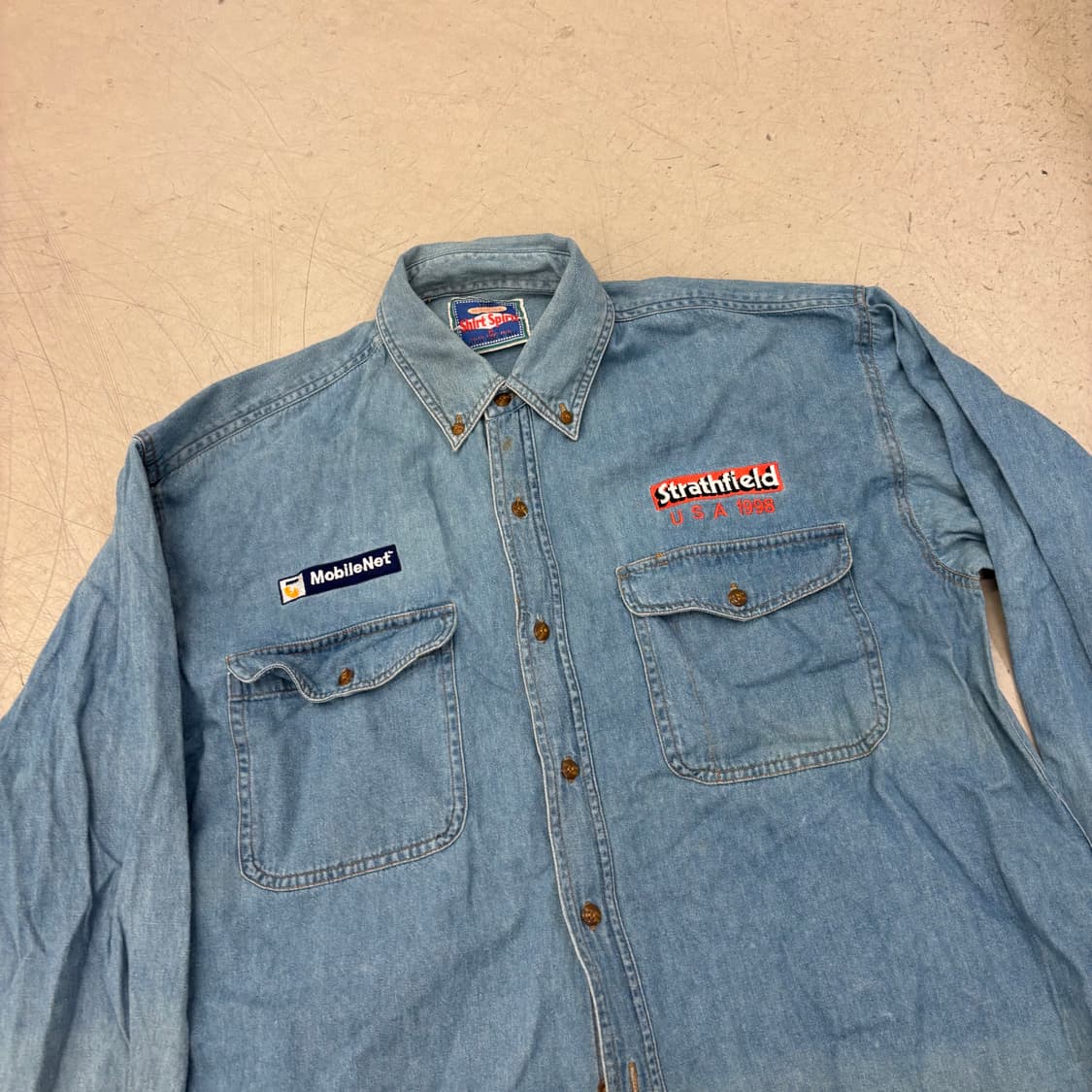 빈티지 패치 데님 셔츠 상품이미지2