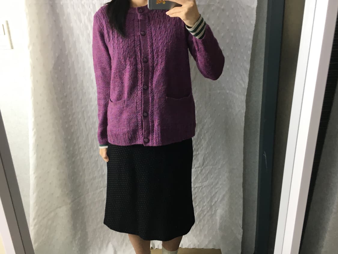 퍼플 보카시 니트 가디건 상품이미지3