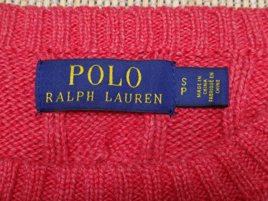 (S사이즈) 폴로랄프로렌 공용 라운드 꽈배기 면 니트 상품이미지7
