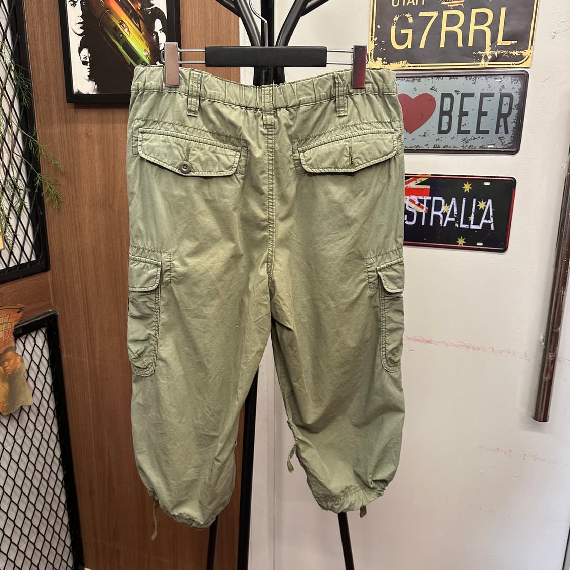 Khaki Y2K Cargo Capri Pants  상품이미지2