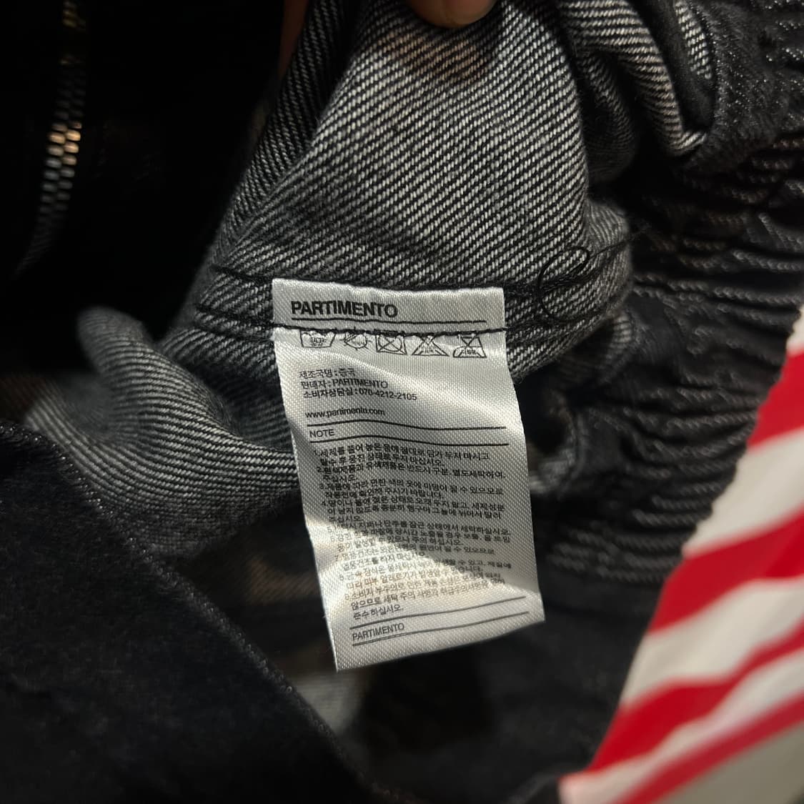 파르티멘토 블랙 데님 블루종 자켓 상품이미지4