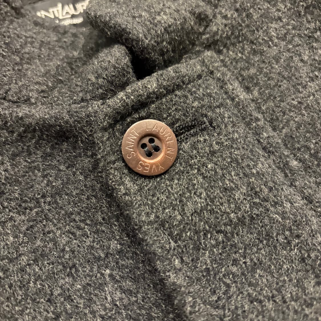 [90] 입생로랑 뿌르 옴므 모직 울 블랙 봄버 블루종 자켓 B789 상품이미지5