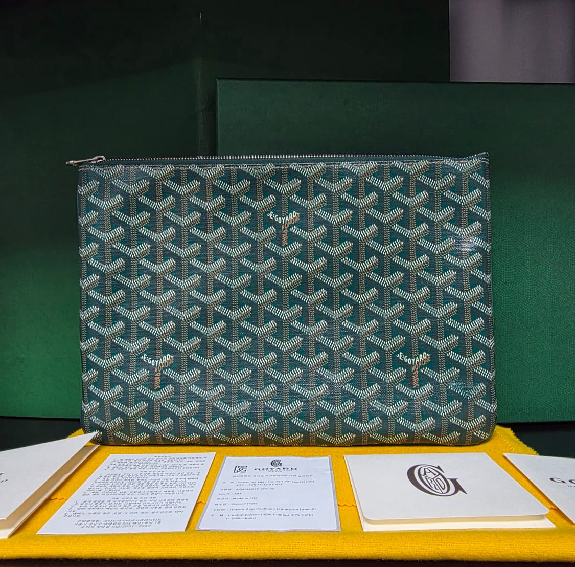 {클로젯}[MM/풀구성]고야드 세나 포쉐트 그린 클러치백 상품이미지1