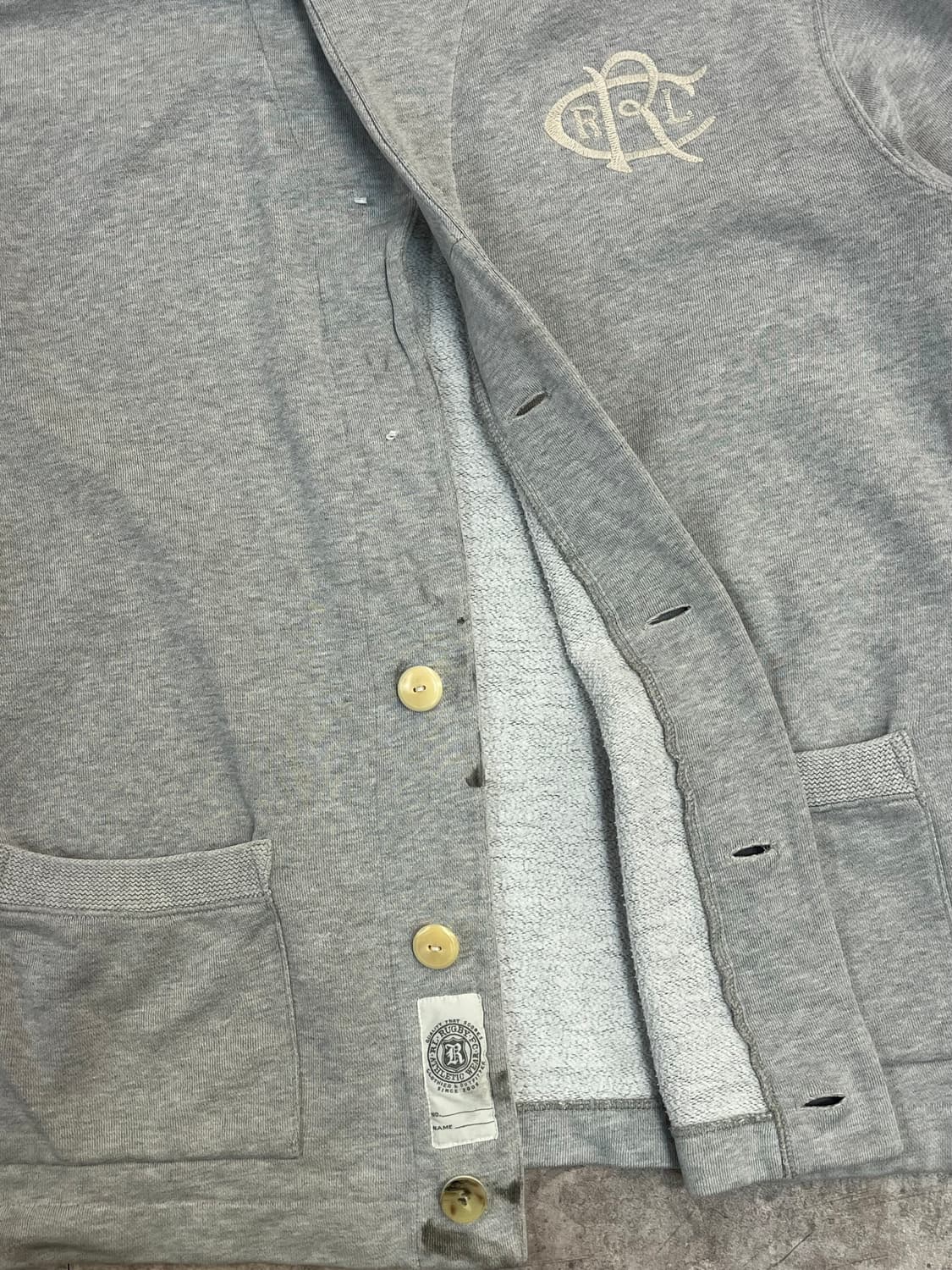 랄프로렌 럭비 가디건 그레이 L #csz2296 상품이미지6