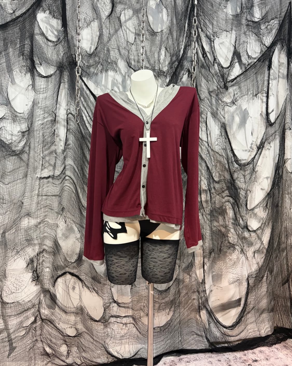 rockchic Layered Cardigan hoodie  상품이미지4