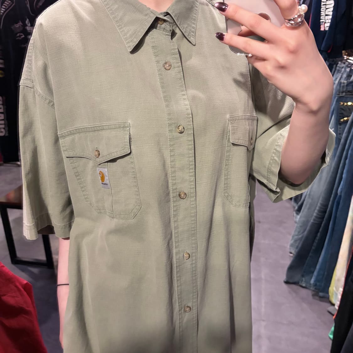 [IM] Carhartt 칼하트 반팔 셔츠 연카키 상품이미지3