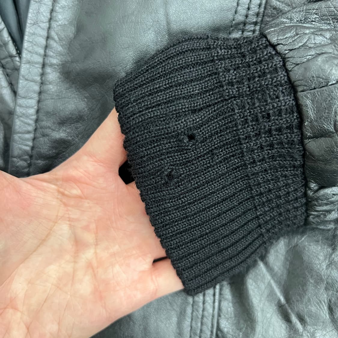 VTG 빈티지 블랙 소가죽 블루종 자켓 L 상품이미지9