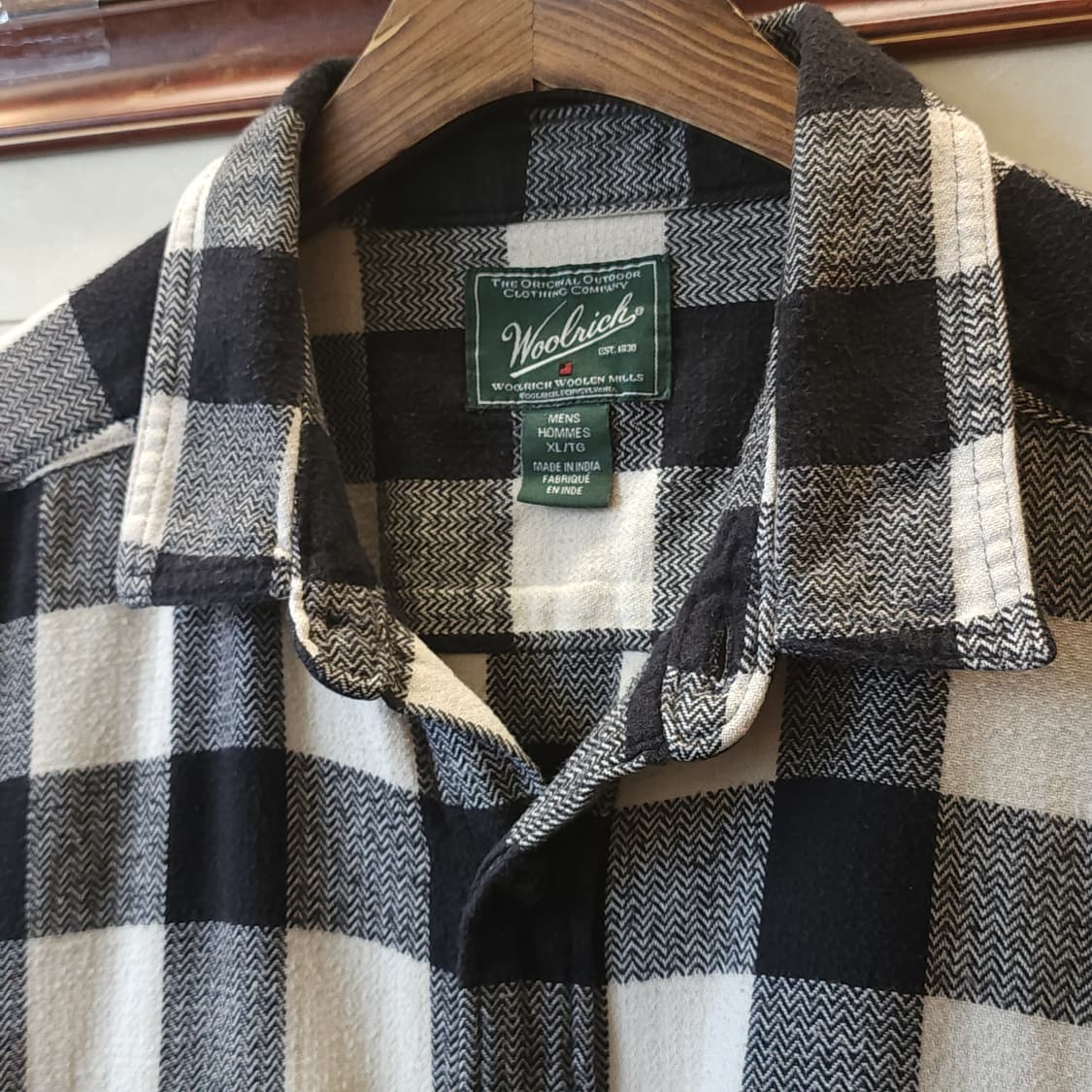 울리치 플란넬 워크셔츠 투포켓 셔츠 블랙앤화이트 xl 상품이미지5