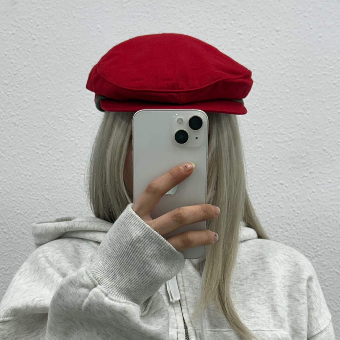 나이키 90's 그레이 스우시 레드 헌팅캡 상품이미지2