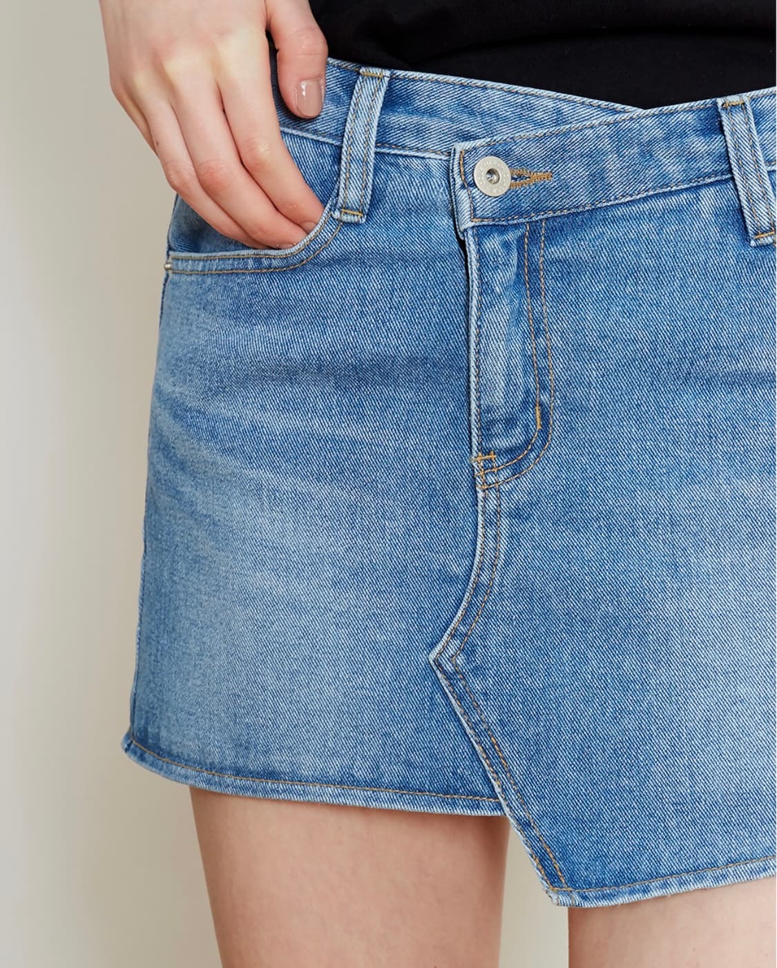 LOCLE 로클 데님 미니 스커트 상품이미지7
