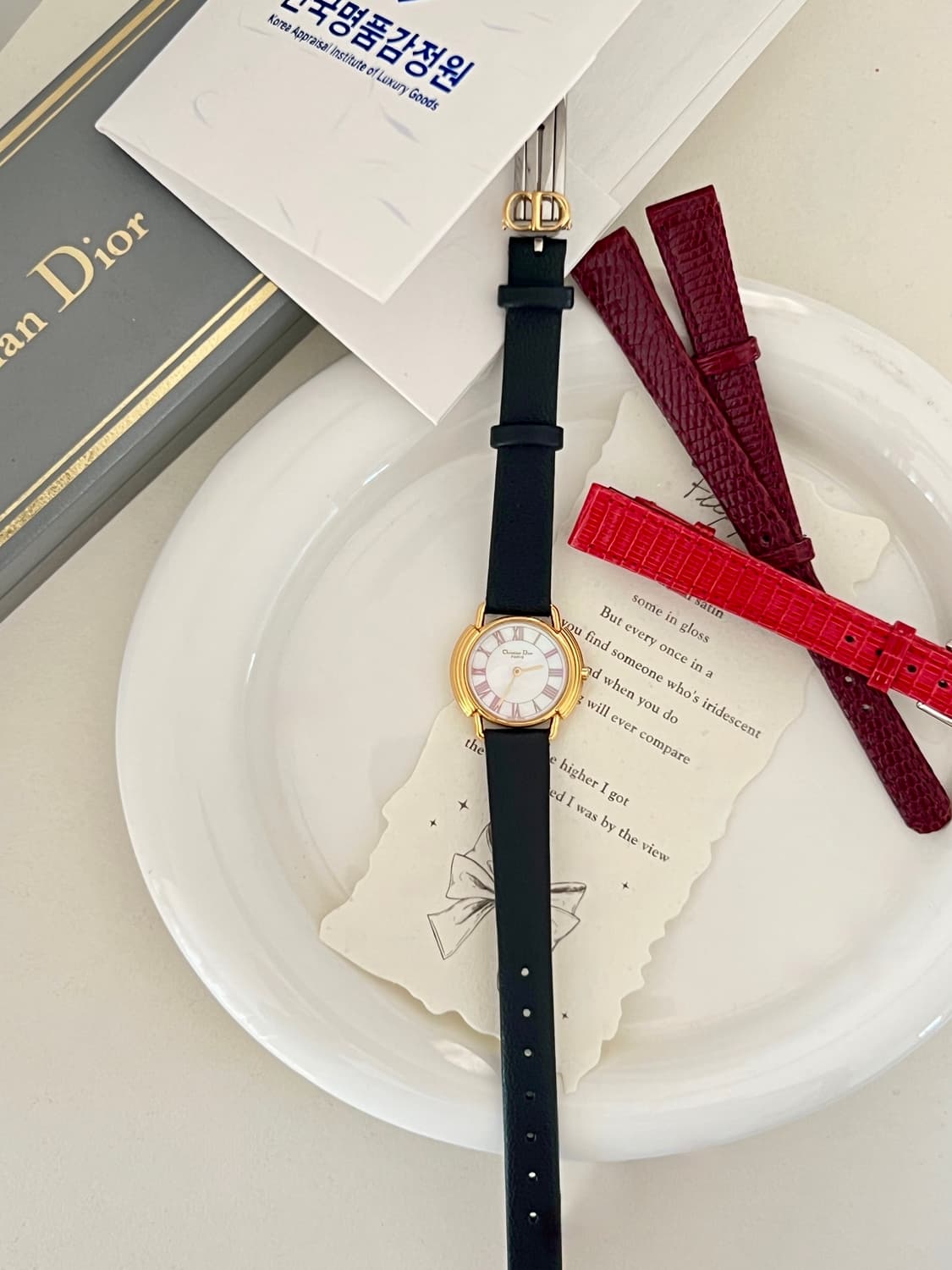 디올 골드 라운드 CD 버클 시계 / 정품감정 . 케어 상품이미지9