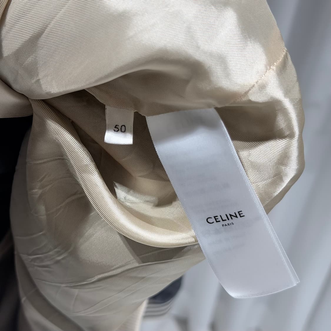 (A/52) / 셀린느 클래식테디 텍스 쳐드 울 블랙 바시티 자켓 상품이미지6