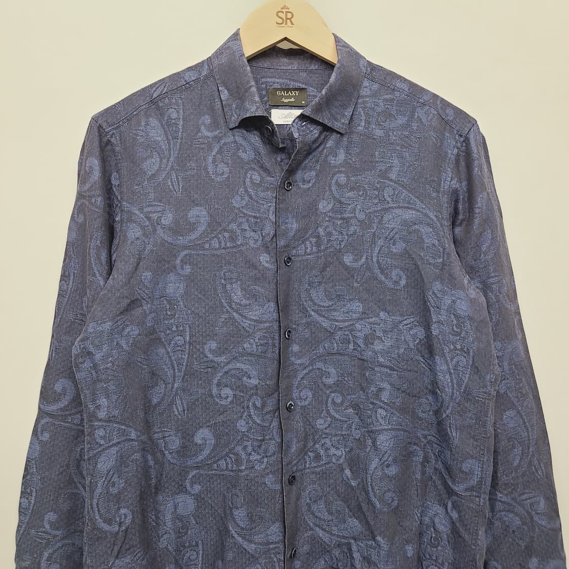 갤럭시 수젤로 알비니 린넨 페이즐리 셔츠 95 상품이미지3