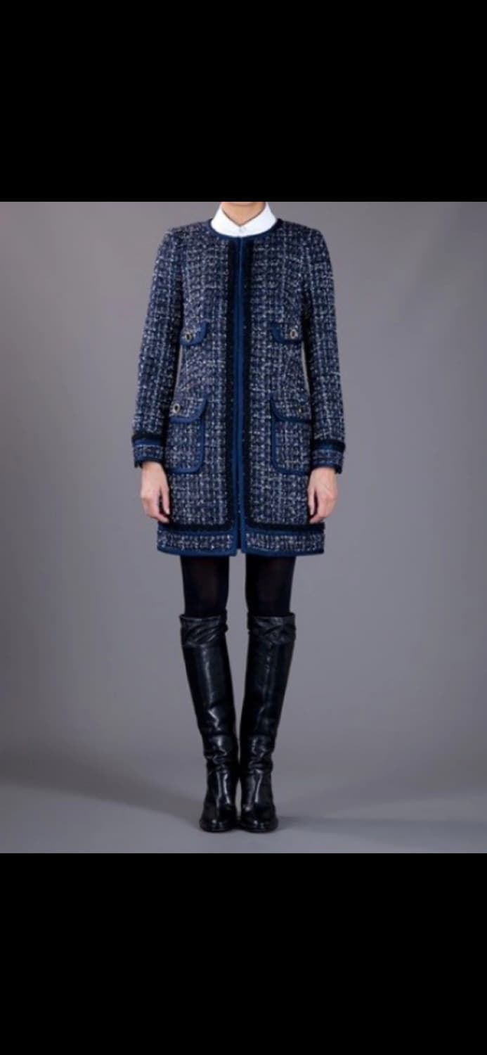 토리버치 트위드 코트 자켓 네이비 55 상품이미지2