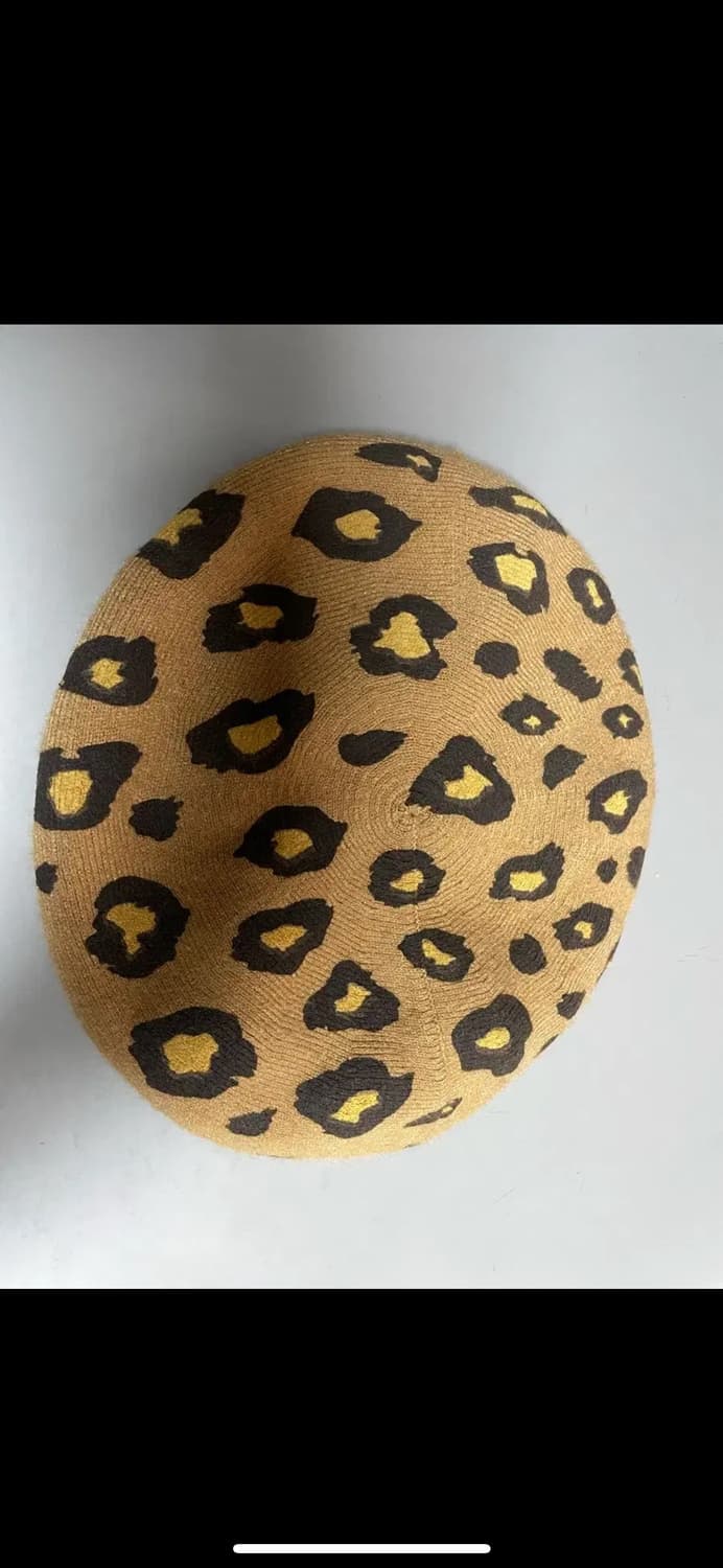 레오파드 니트 베레모 상품이미지3