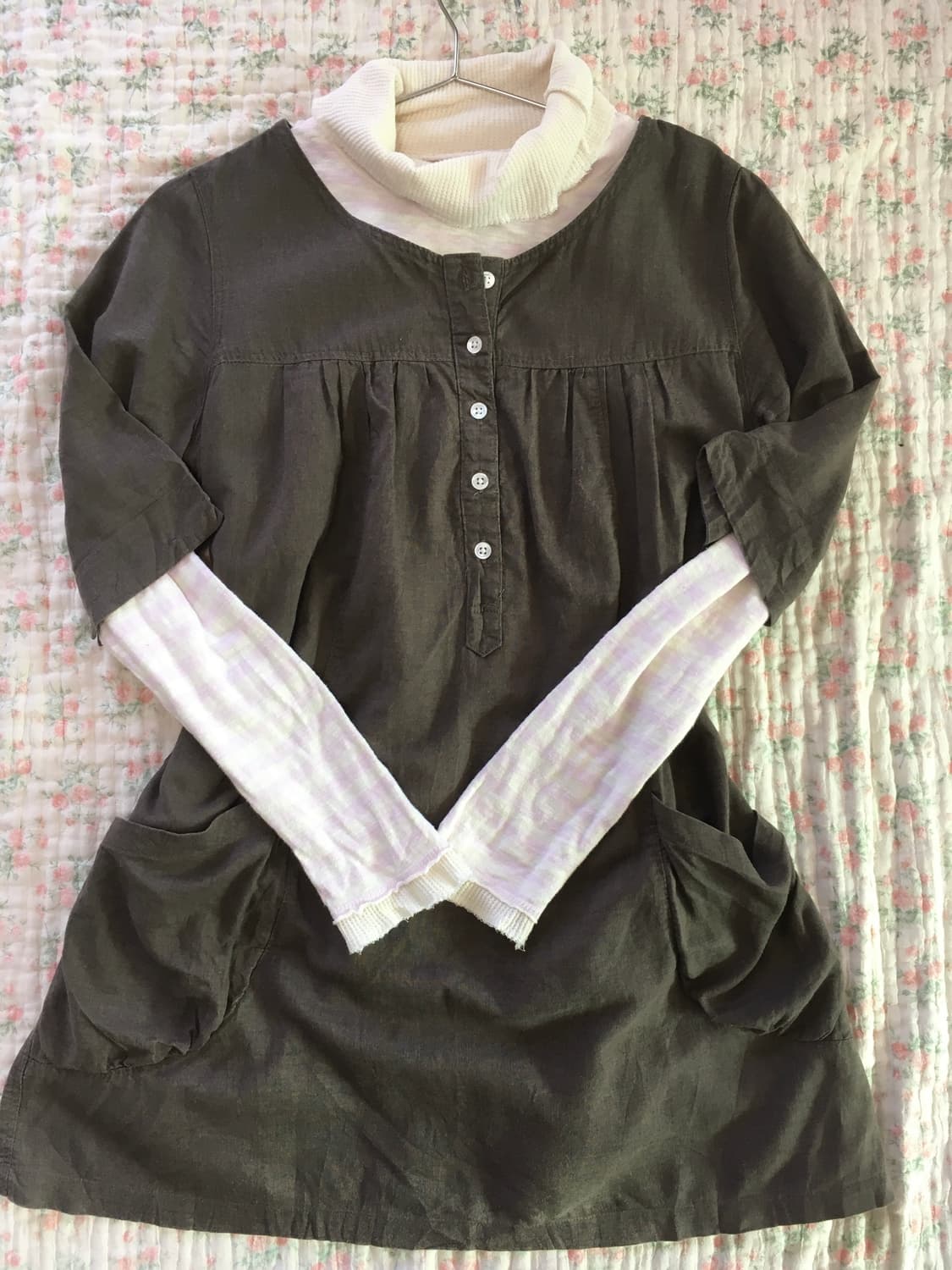 빈티지 브라운 모리 블라우스 1038 y2k 스트릿 갸루 펑키 일본빈티지 상품이미지6