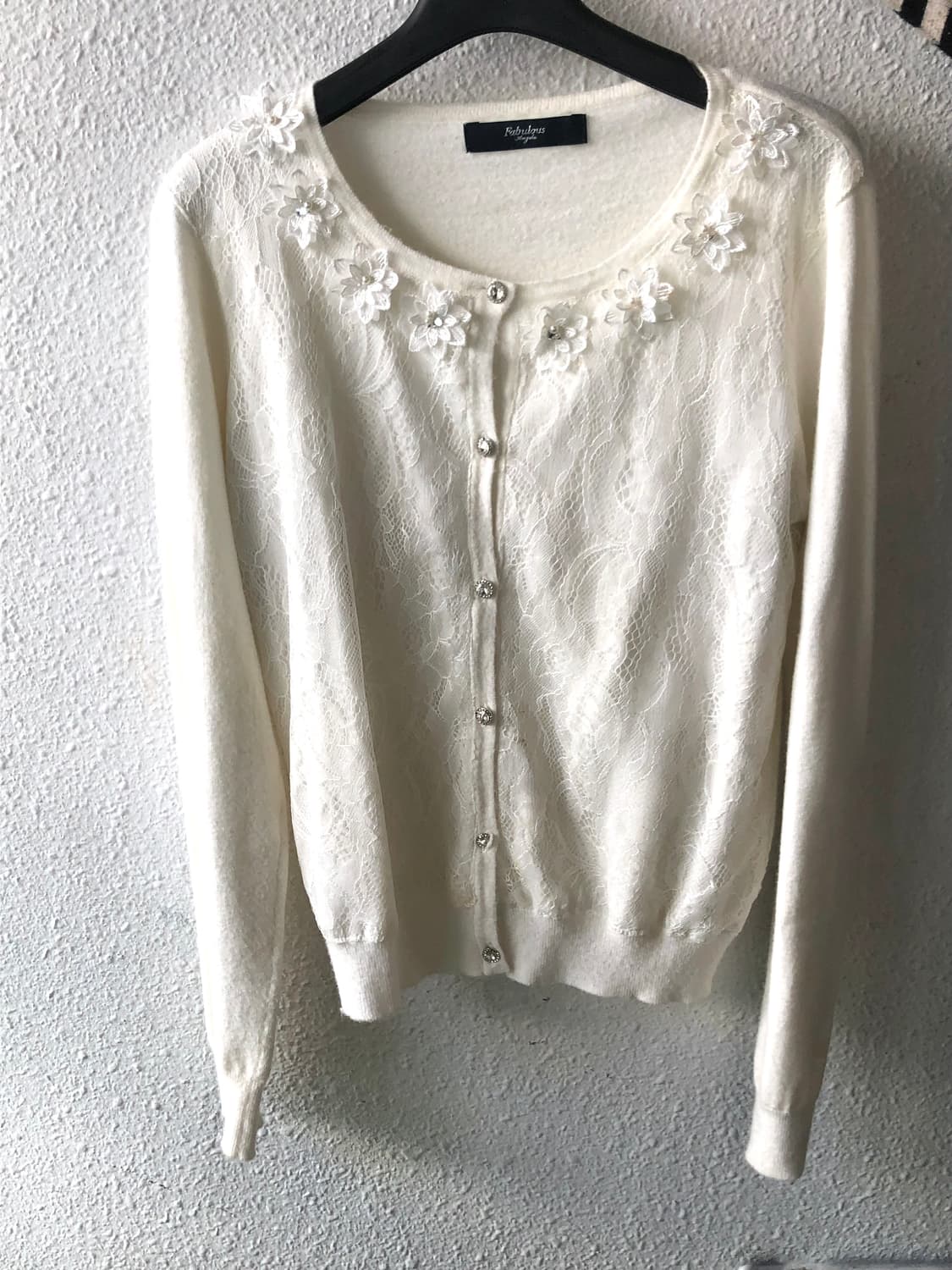 플라워 레이스 가디건 아이보리 상품이미지1