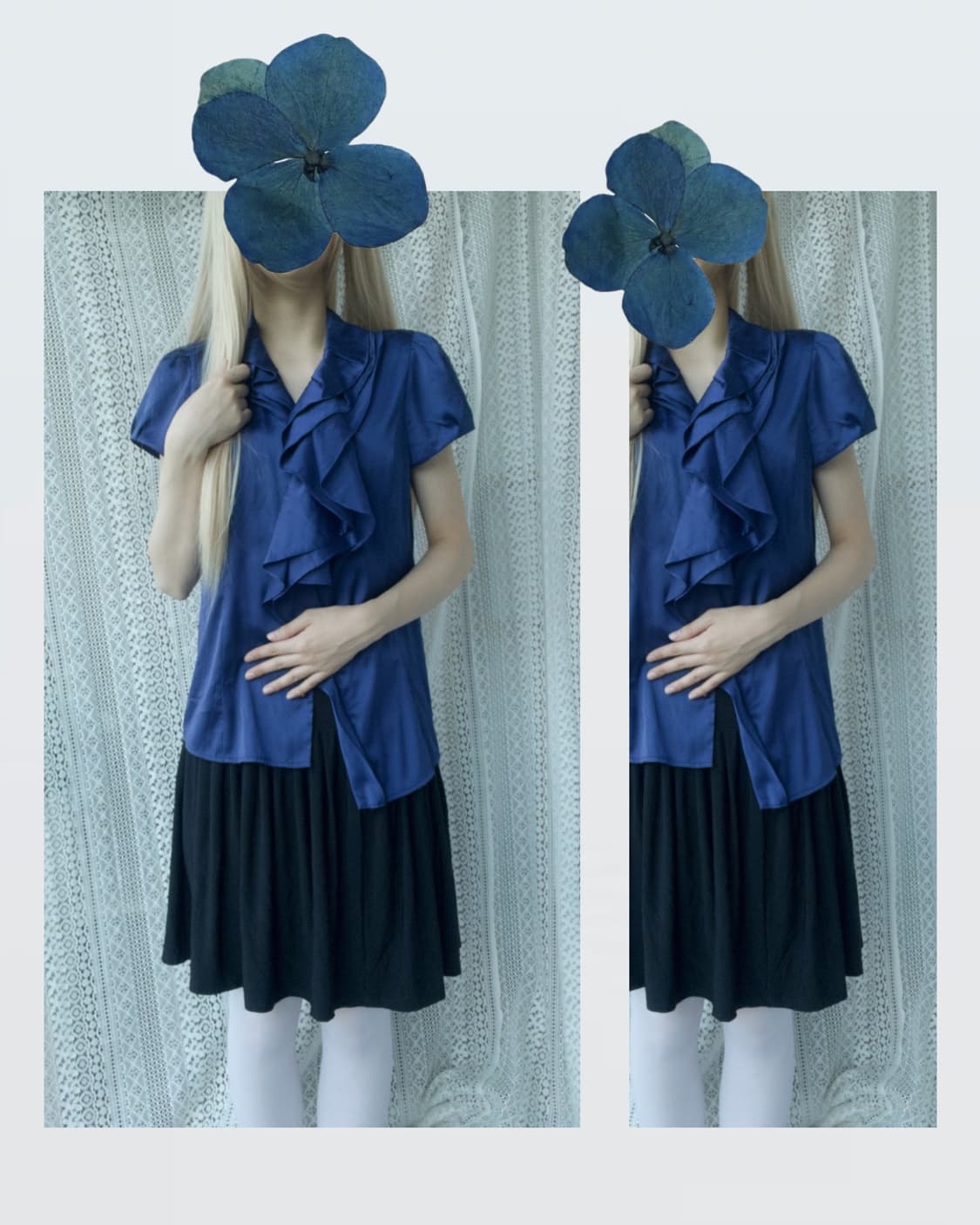 Royal Blue Blouse 블루 블라우스 상품이미지2
