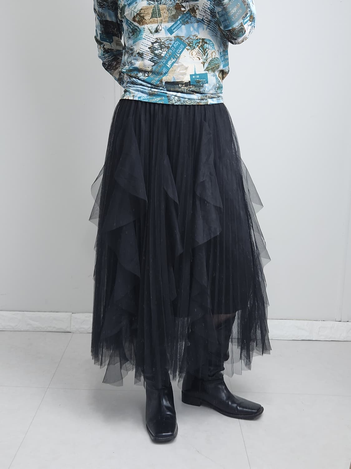 프릴 샤 스커트 상품이미지2