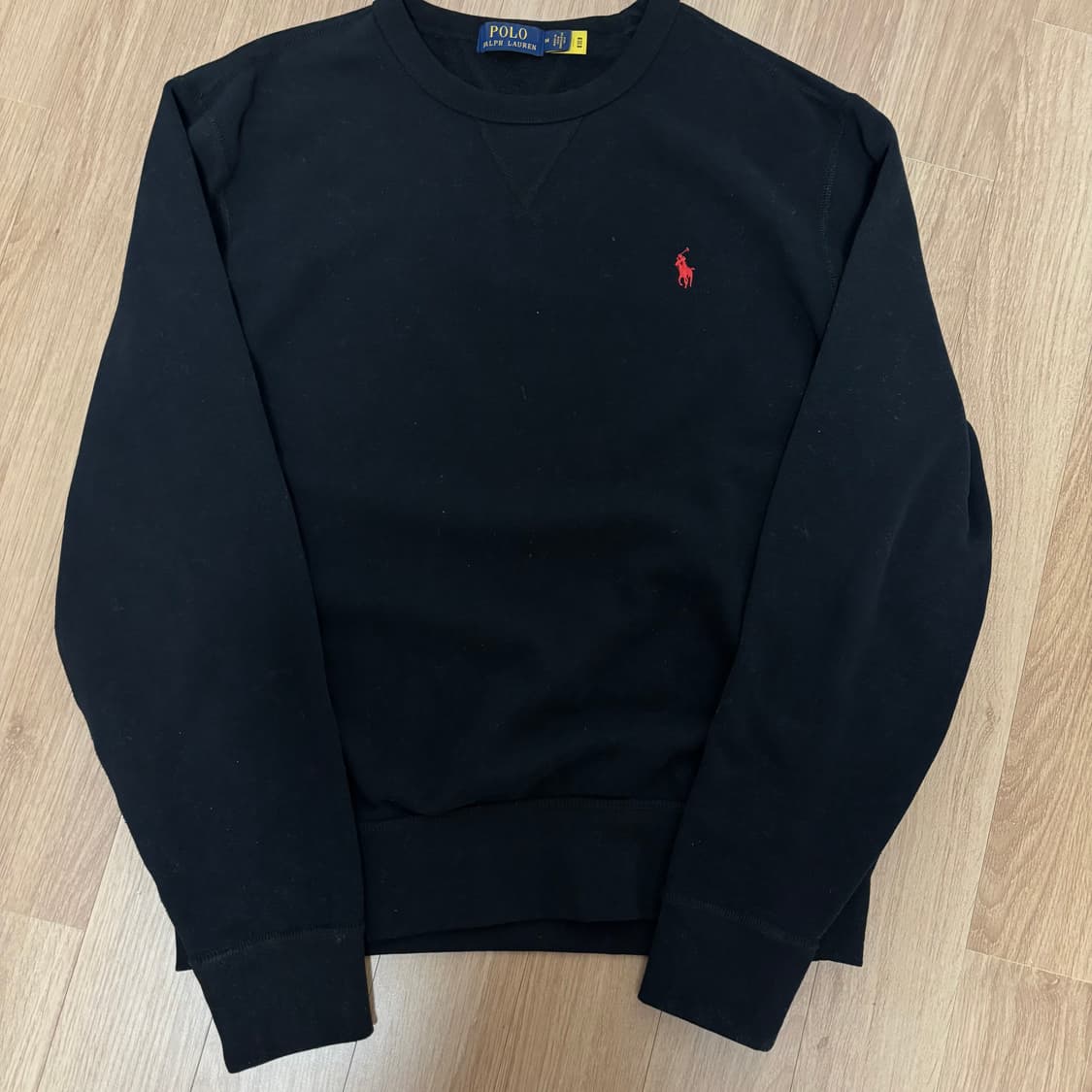 폴로 폴로랄프로렌 블랙 레드포니 자수 로고 기모 맨투맨 티셔츠 상품이미지1