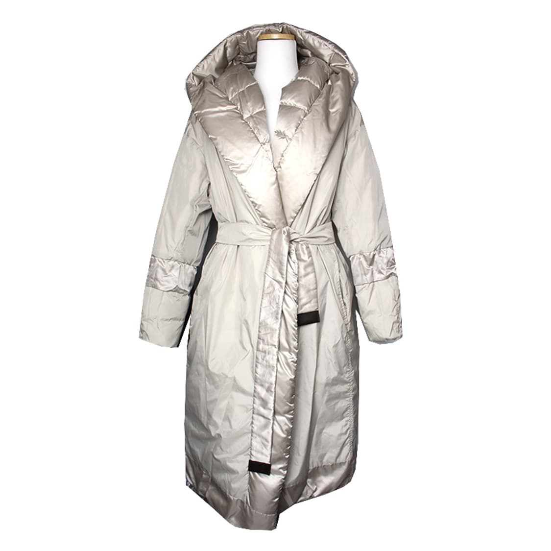 S막스마라 리버서블 라이트그레이 구스다운 패딩 코트 55, 66 상품이미지3