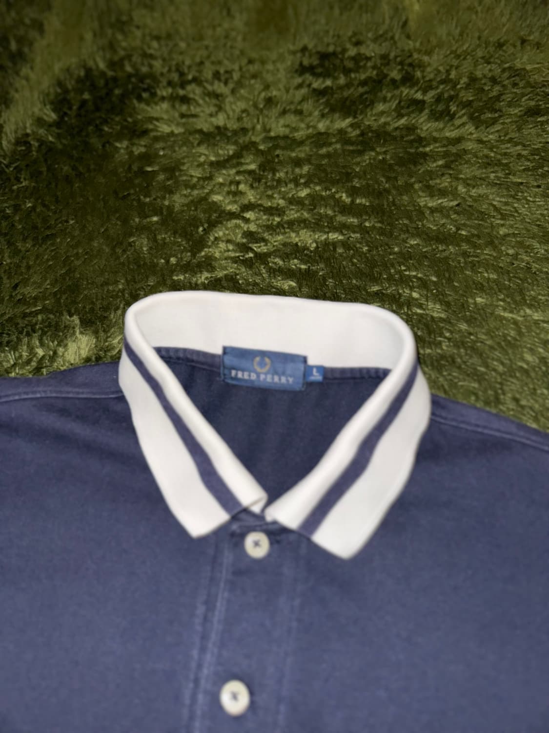 [L] 프레드 페리 샘플 MADE IN JAPAN 폴로 티셔츠 네이비 상품이미지3