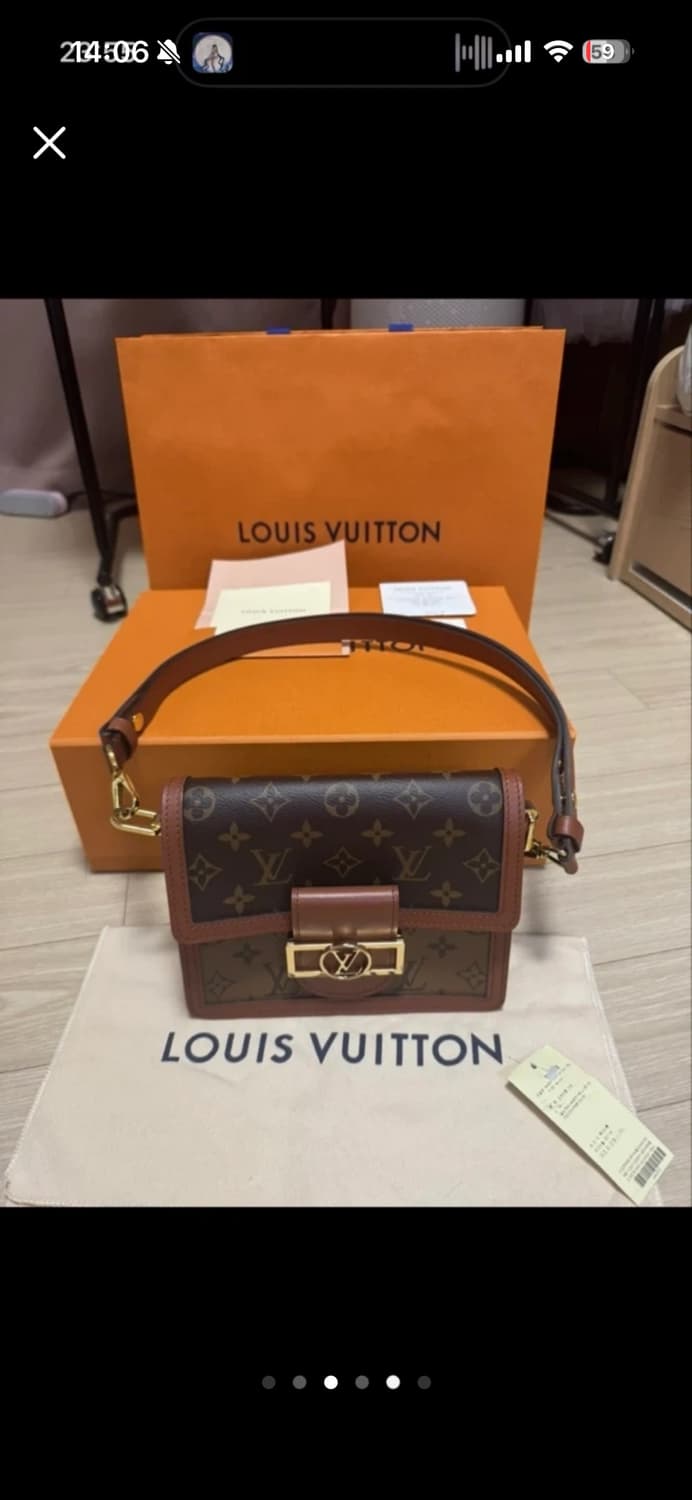 루이비통 미니도핀 최상급 상태 (내부 비닐 존재) , 국내 백화점 구매 상품이미지1