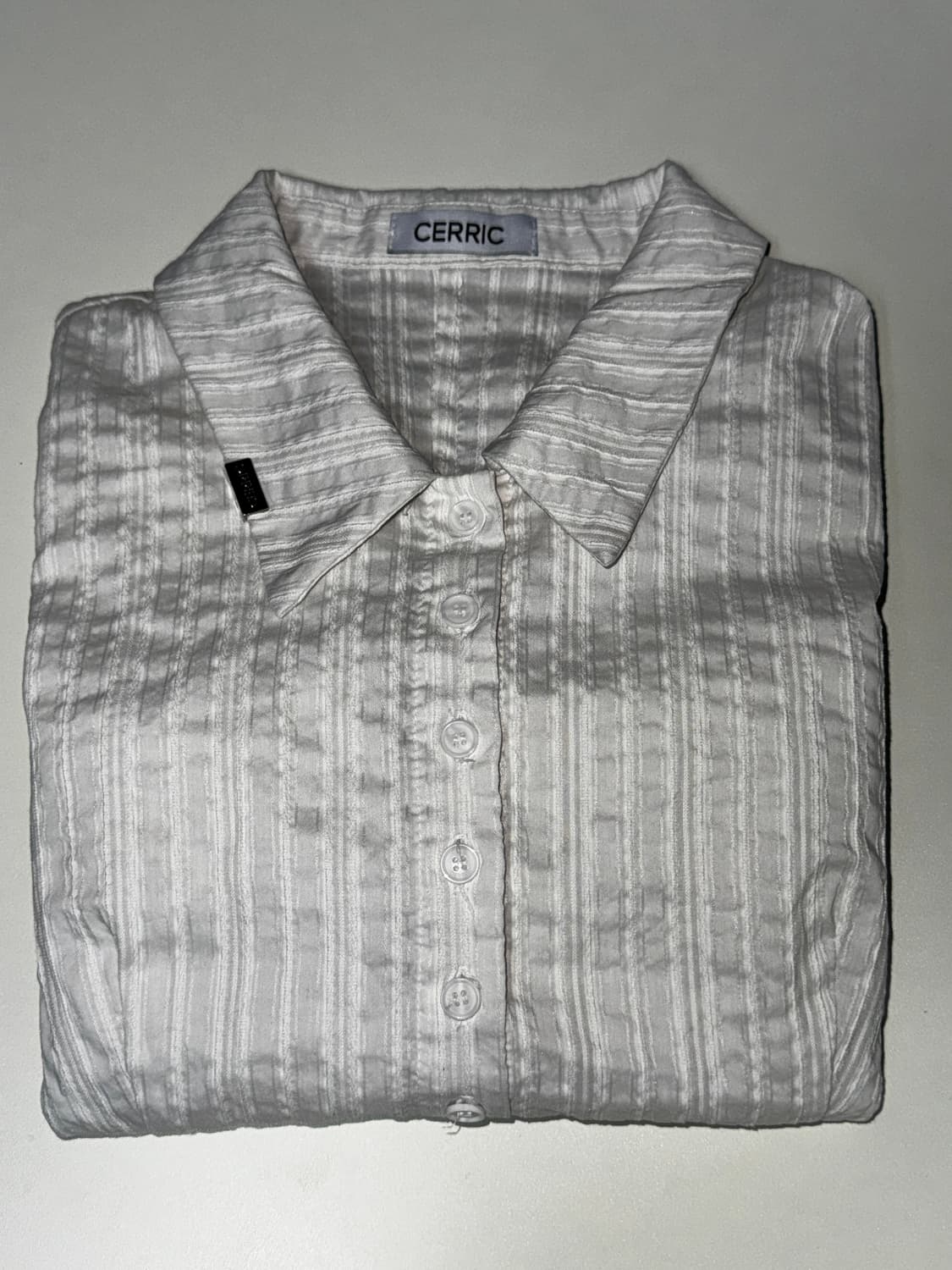 세릭 (CERRIC) CRUNCH STRIPE SHIRT-WHITE 상품이미지4