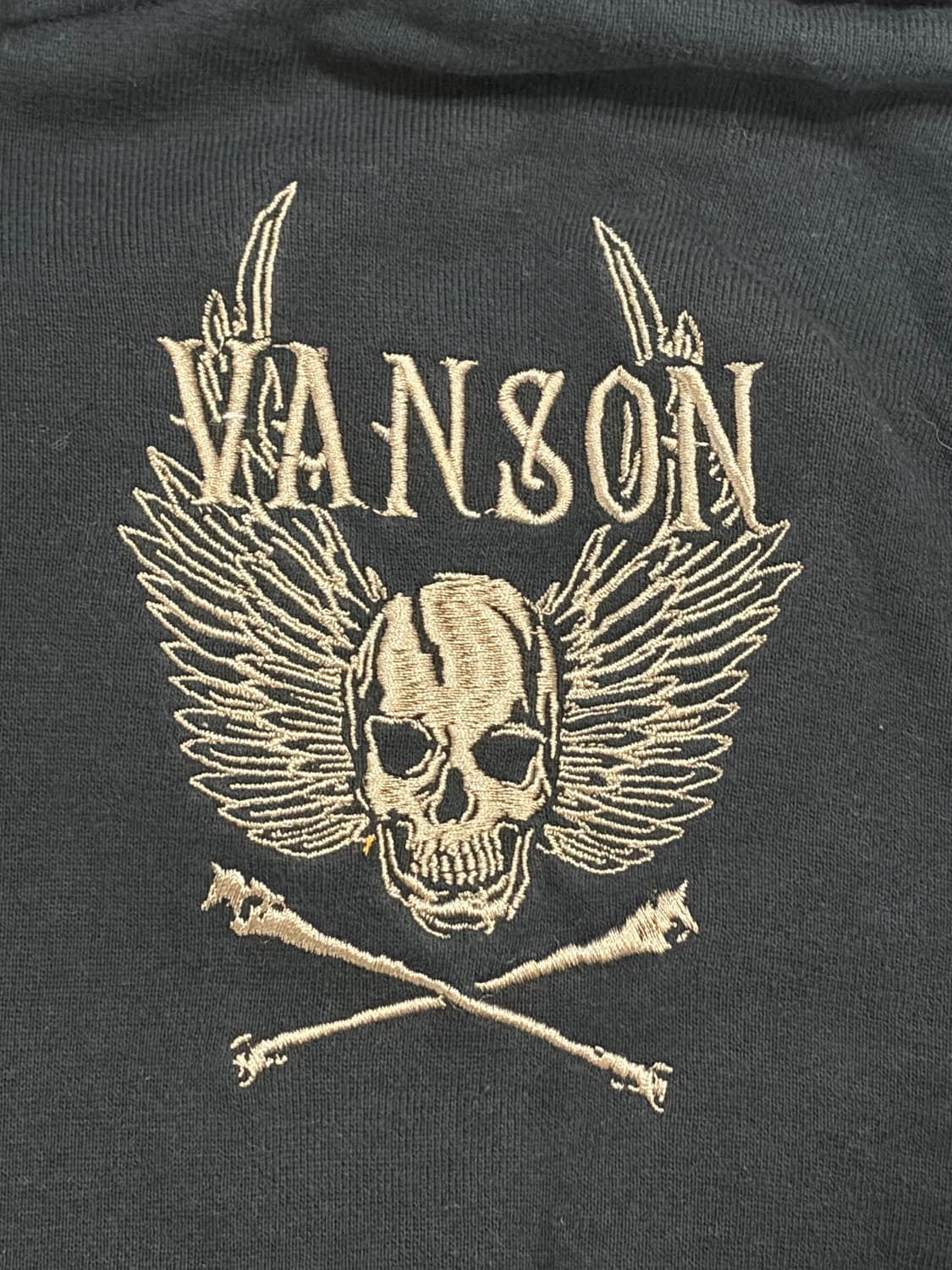 밴슨 스컬 자수 스트라이프 후드 상품이미지8