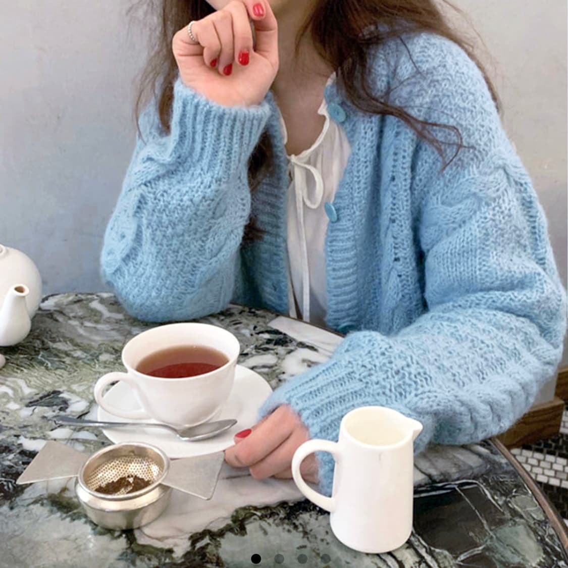 메이비베이비(MAYBEBABY) 디어리스트 젤라가디건 프리사이즈 새상품 상품이미지1