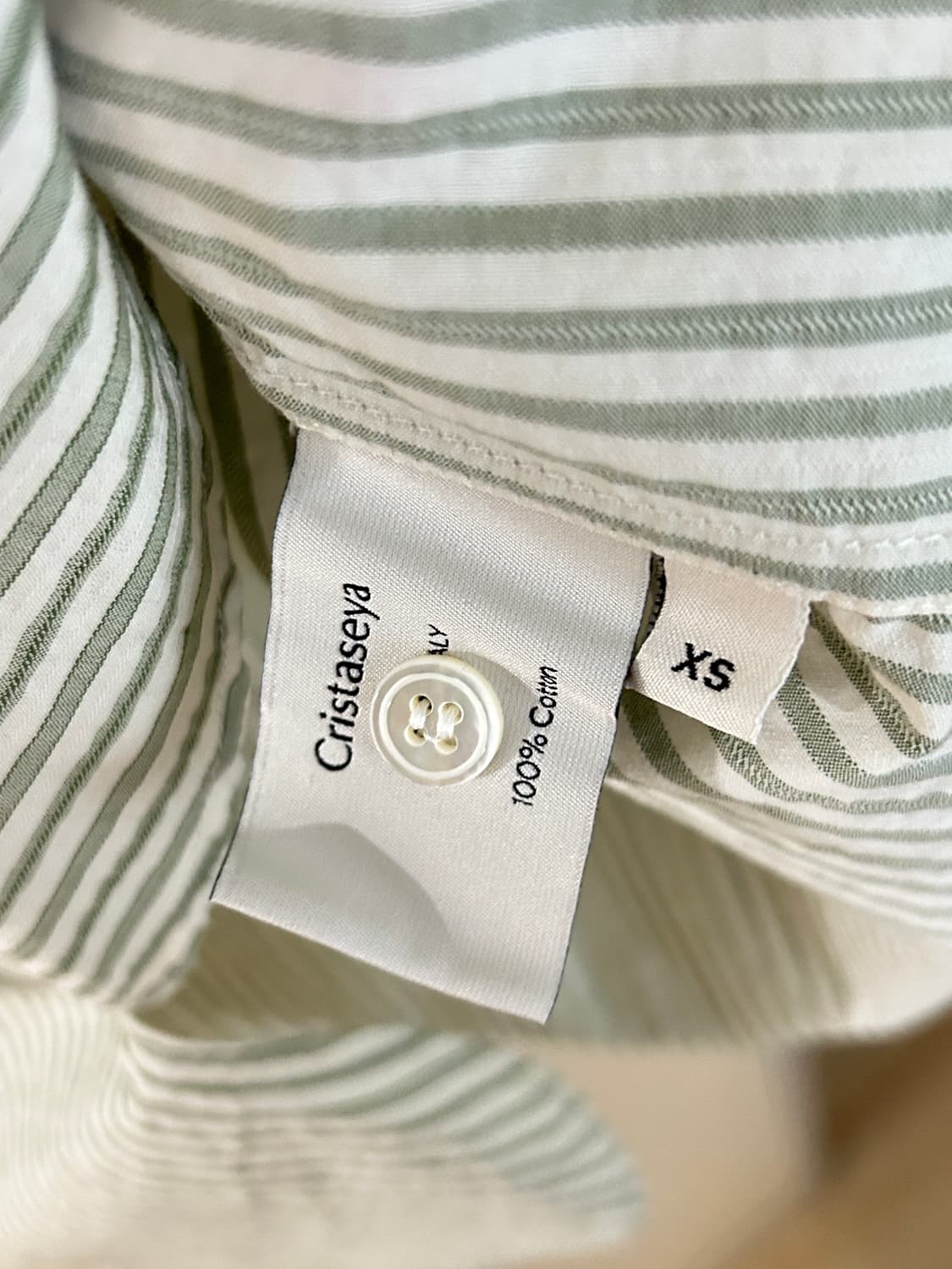 Cristaseya Green Striped Shirt 상품이미지4