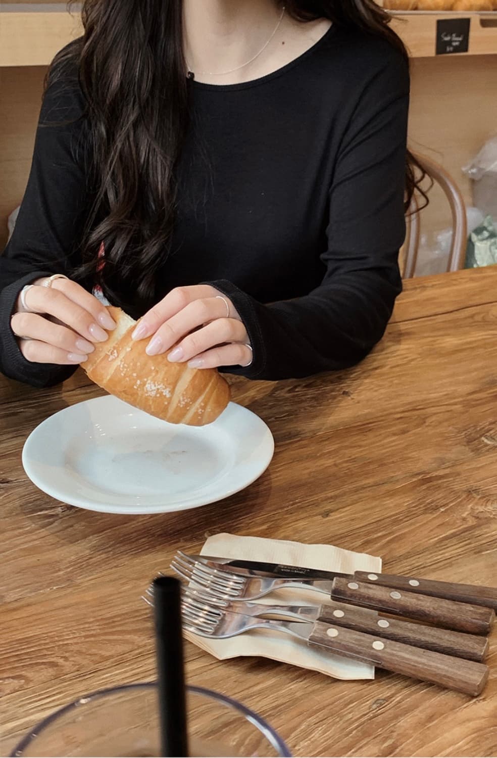 (미개봉, 새상품) 슬로우앤드 여리핏 소프트 골지티셔츠 스판티 기본티 상품이미지3