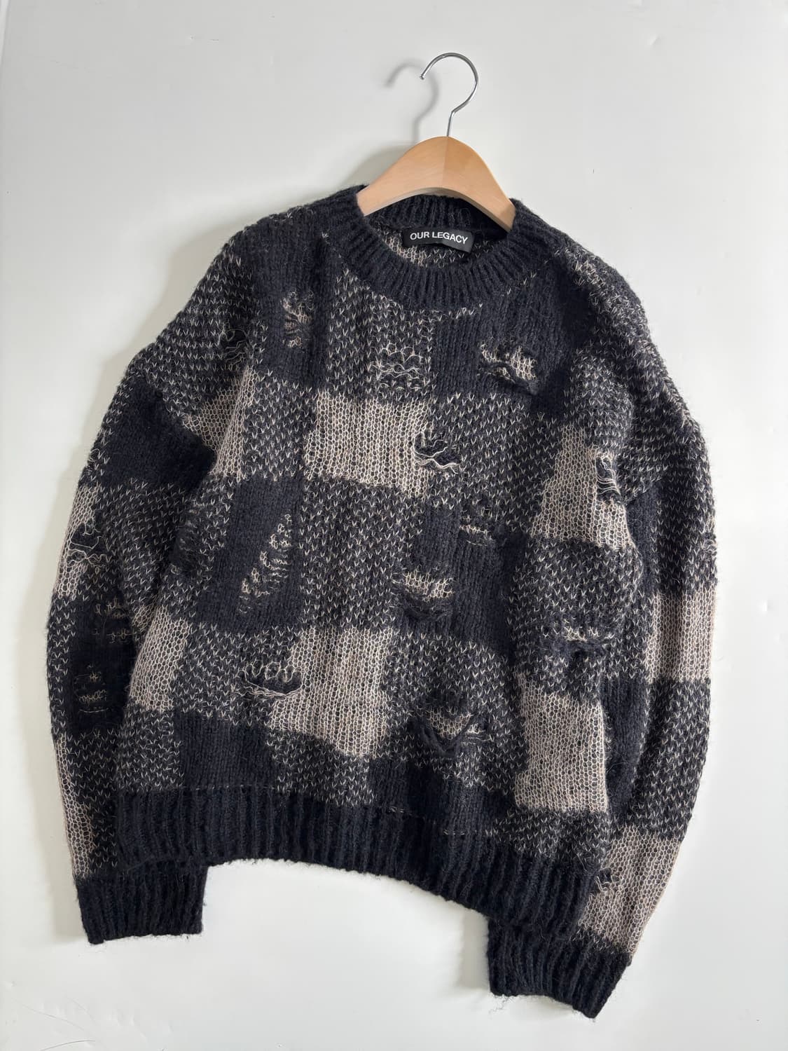 OUR LEGACY 아워레가시 블랙 디스트럭티브 깅엄 소날 라운드넥 상품이미지6