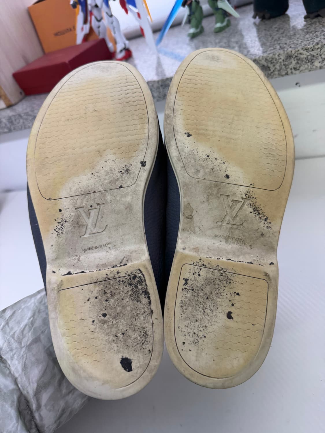 정품) 루이비통 LV로고 남성 로퍼 7.5(265) 상품이미지10