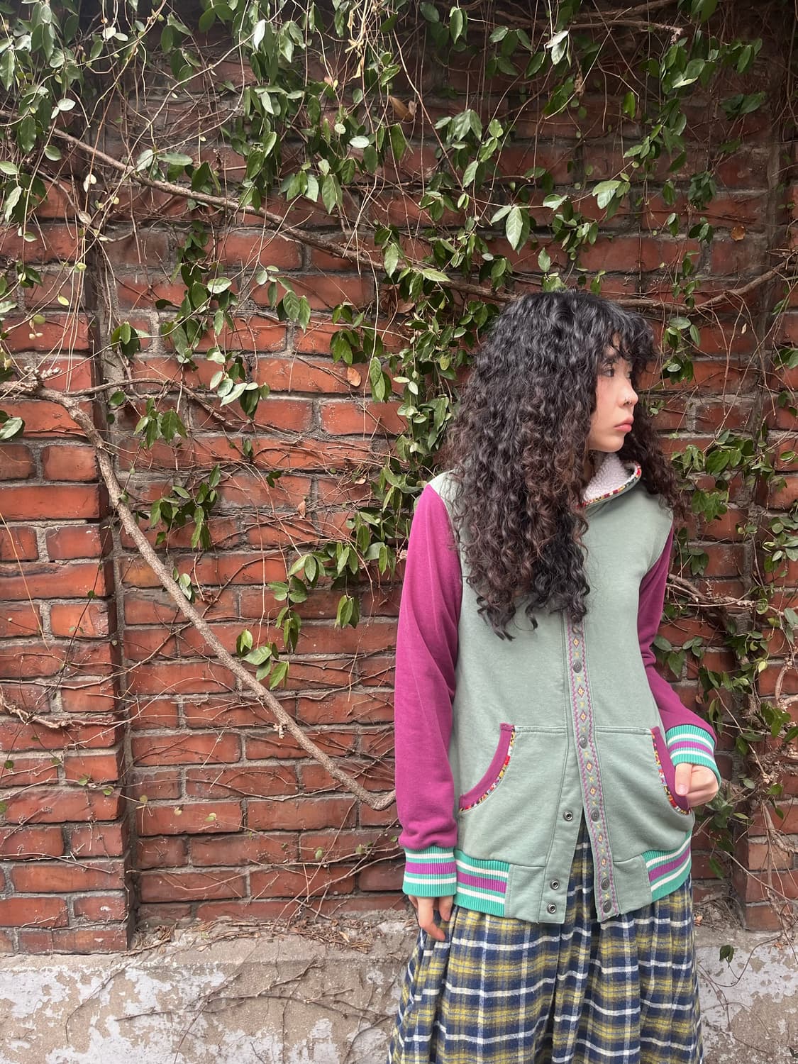 Titicaca 빈티지 배색 후드 자켓 상품이미지2