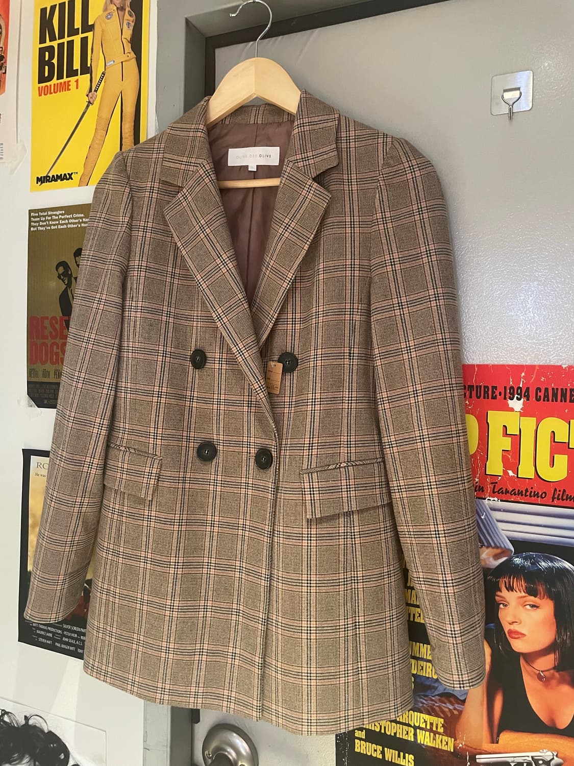 올리브데올리브 체크 블레이저 자켓 상품이미지1