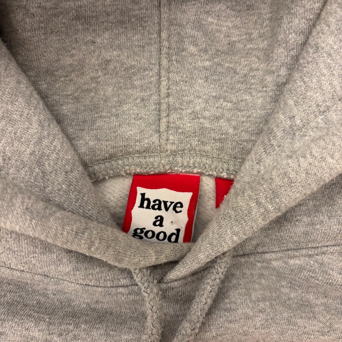 해브어굿타임 빅로고 그레이 후드티 상품이미지3