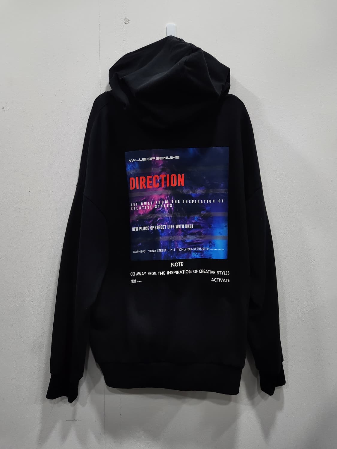 BKBT 벙커버스터 검정색 후드티 남성 105사이즈 상품이미지3