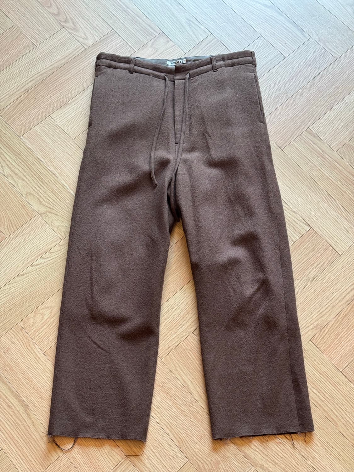 오라리 17aw 울 팬츠 브라운 상품이미지3