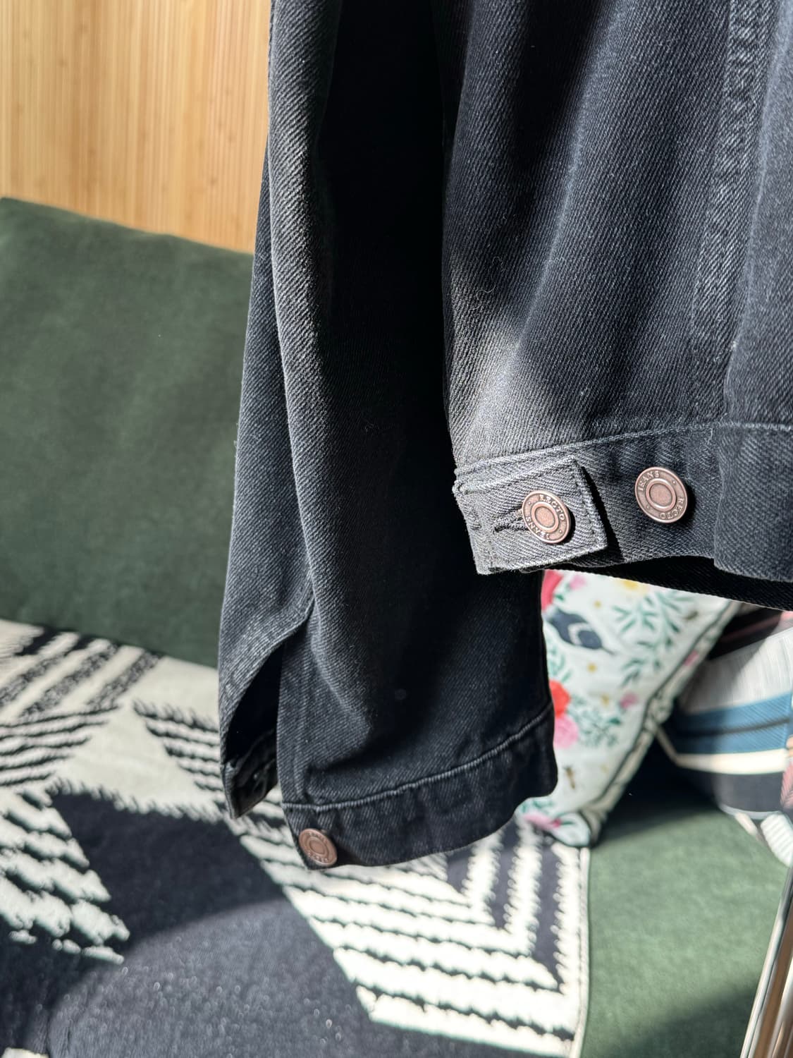 [L] 렉토(RECTO) 빈센트 데님 자켓 - 블랙/워싱블랙 (S급) 상품이미지10