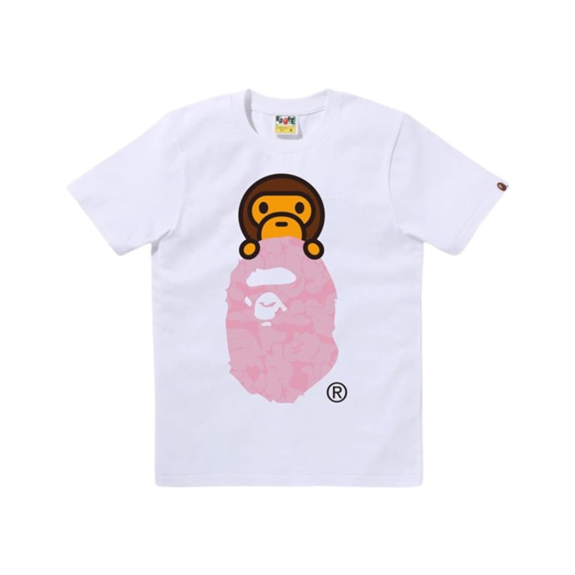 [S] BAPE 베이프 솔리드 카모 마일로 온 에이프 헤드 티셔츠 상품이미지1