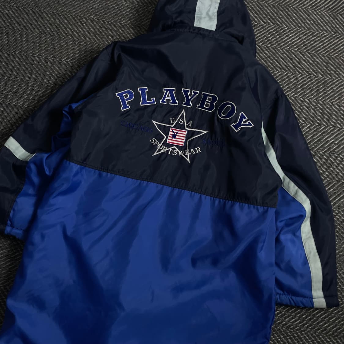 90s 플레이보이 빅로고 벤치코트 돕바 롱 점퍼o 4578 상품이미지2