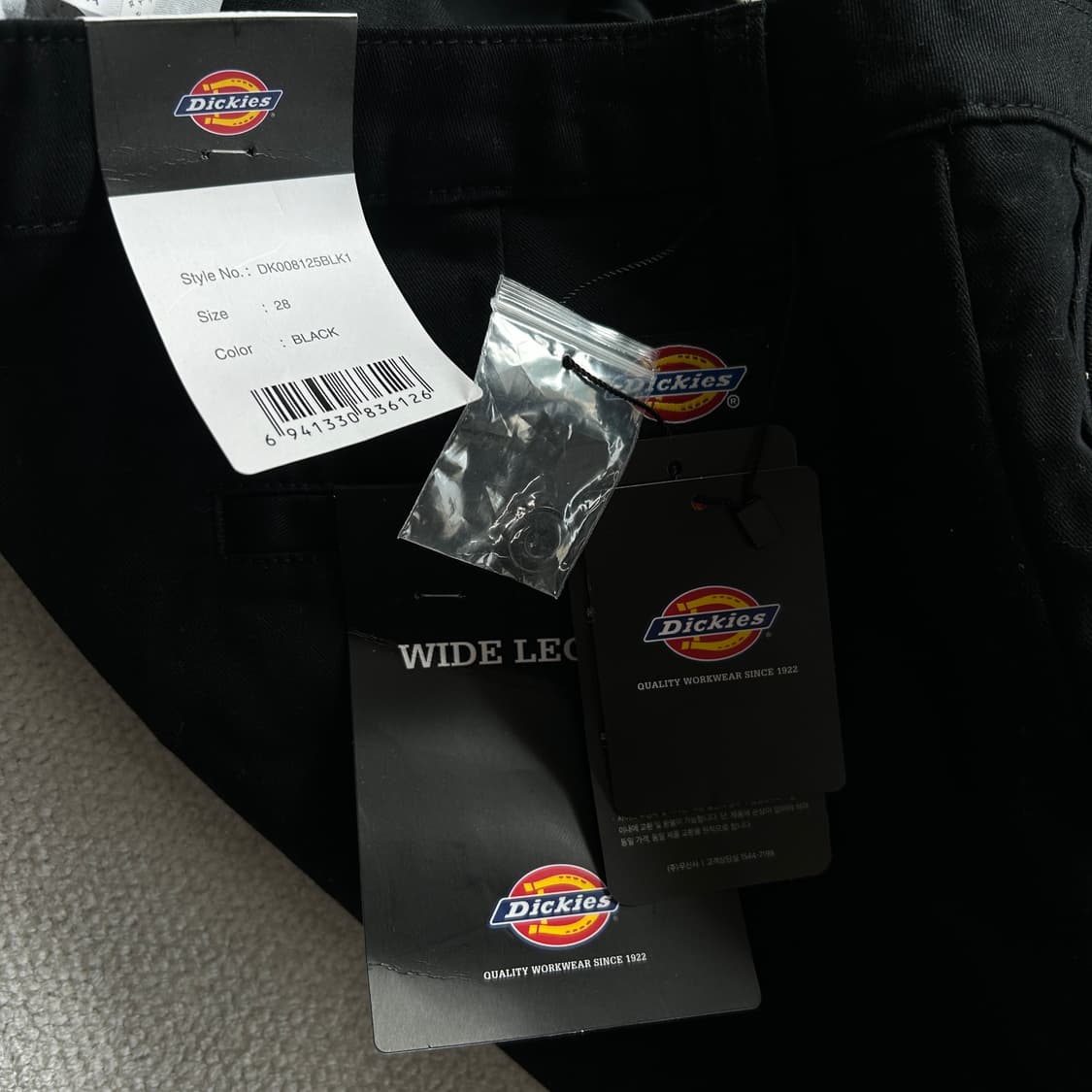 디키즈 블랙 와이드 팬츠 새상품 32 상품이미지3