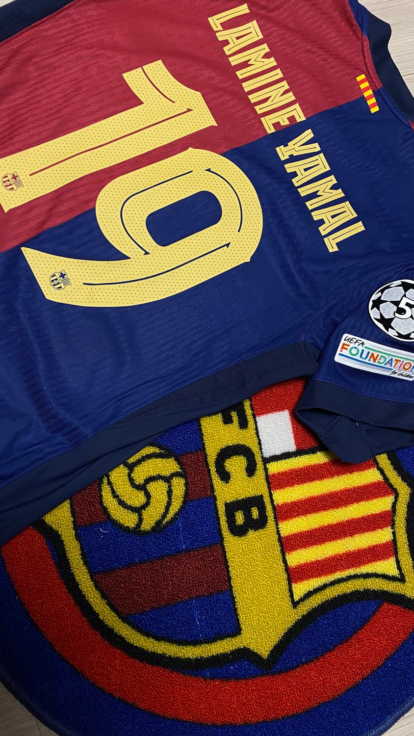 m 24-25 바르셀로나 홈 유니폼 adv 어센틱 라민야말 챔스 상품이미지5