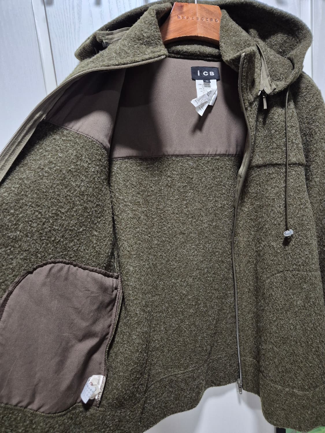 (세일) iCB. 카키색 후드 집업 자켓 상품이미지6